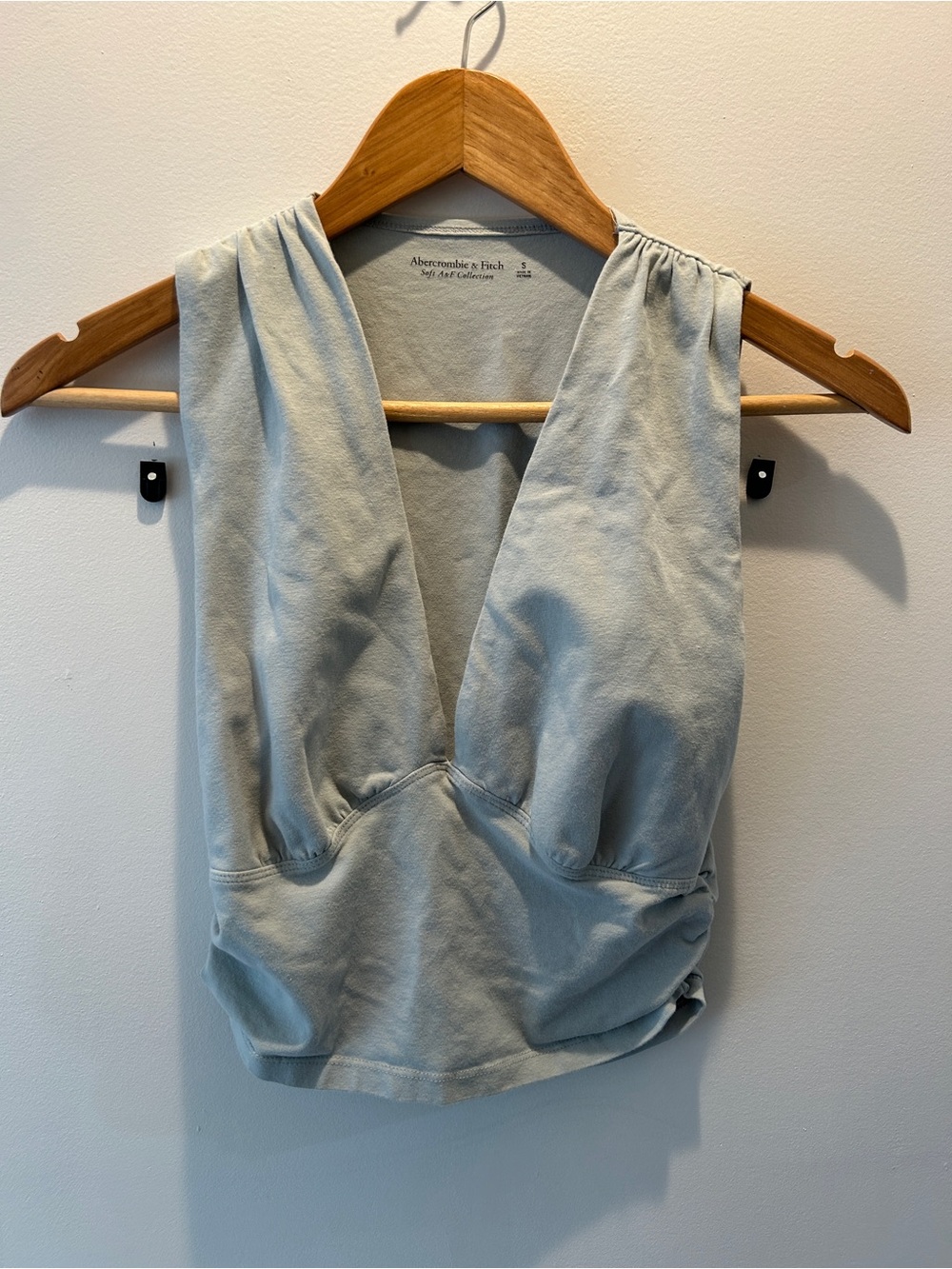 Abercrombie & Fitch Light Blue V-Neck Tank Top